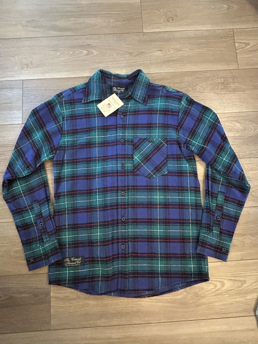 NWT Vermont Flannel Co. Men’s L 100% Cotton USA Plaid Flannel Shirt